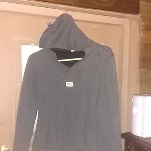 DOLCE&GABBANA GREY HOODED PULLOVER